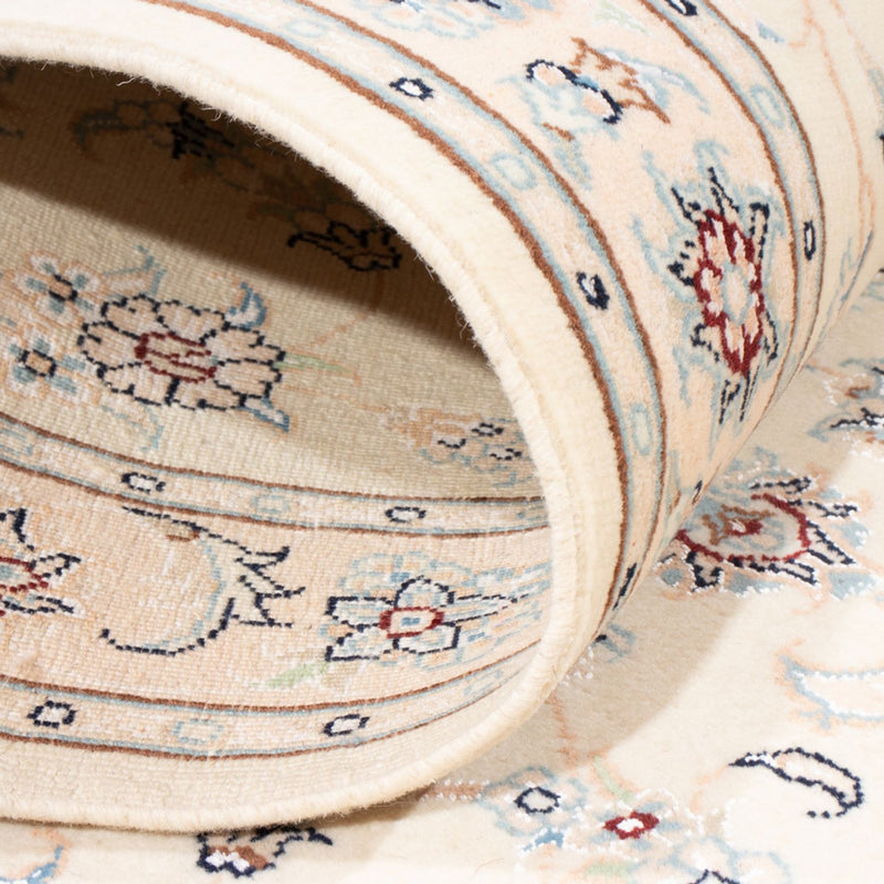 Tapis de couloir Tapis persan - Nain - Royal - 206 x 79 cm - crème