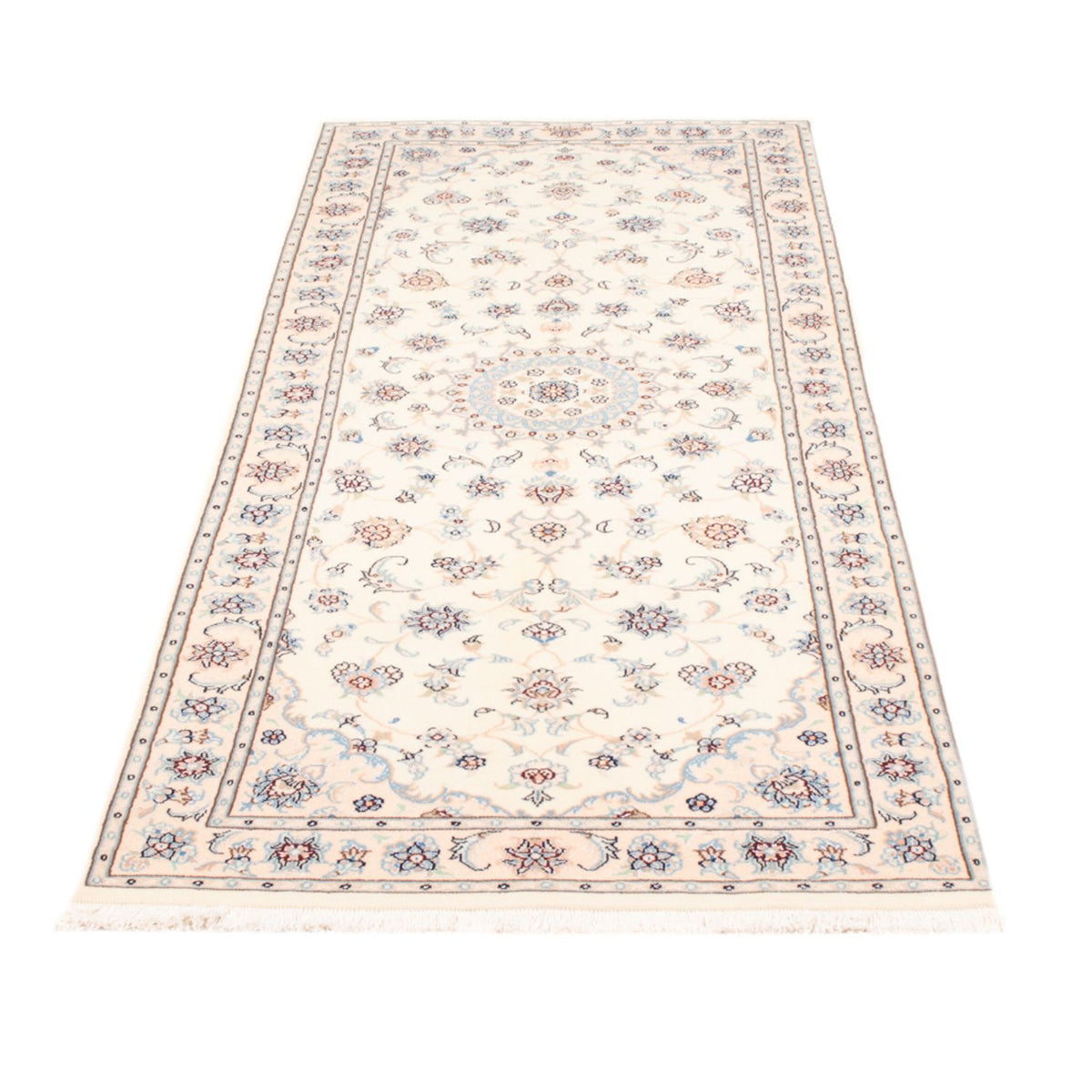 Tapis de couloir Tapis persan - Nain - Royal - 206 x 79 cm - crème