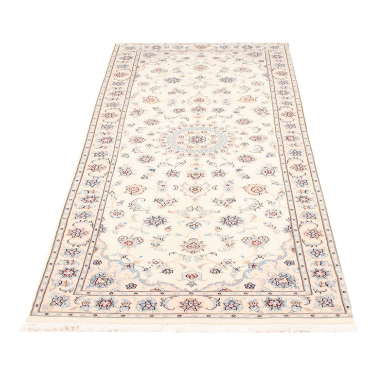 Tapis de couloir Tapis persan - Nain - Royal - 206 x 79 cm - crème