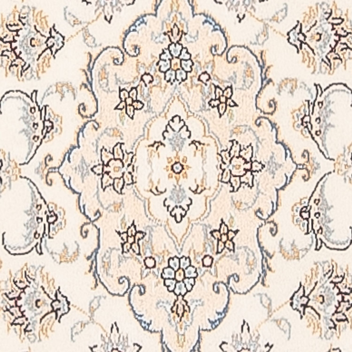 Tapis de couloir Tapis persan - Nain - Premium - 247 x 80 cm - crème