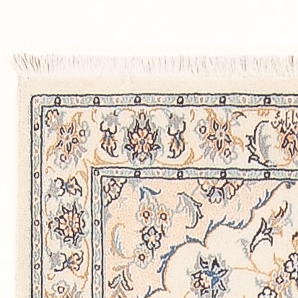 Tapis de couloir Tapis persan - Nain - Premium - 247 x 80 cm - crème
