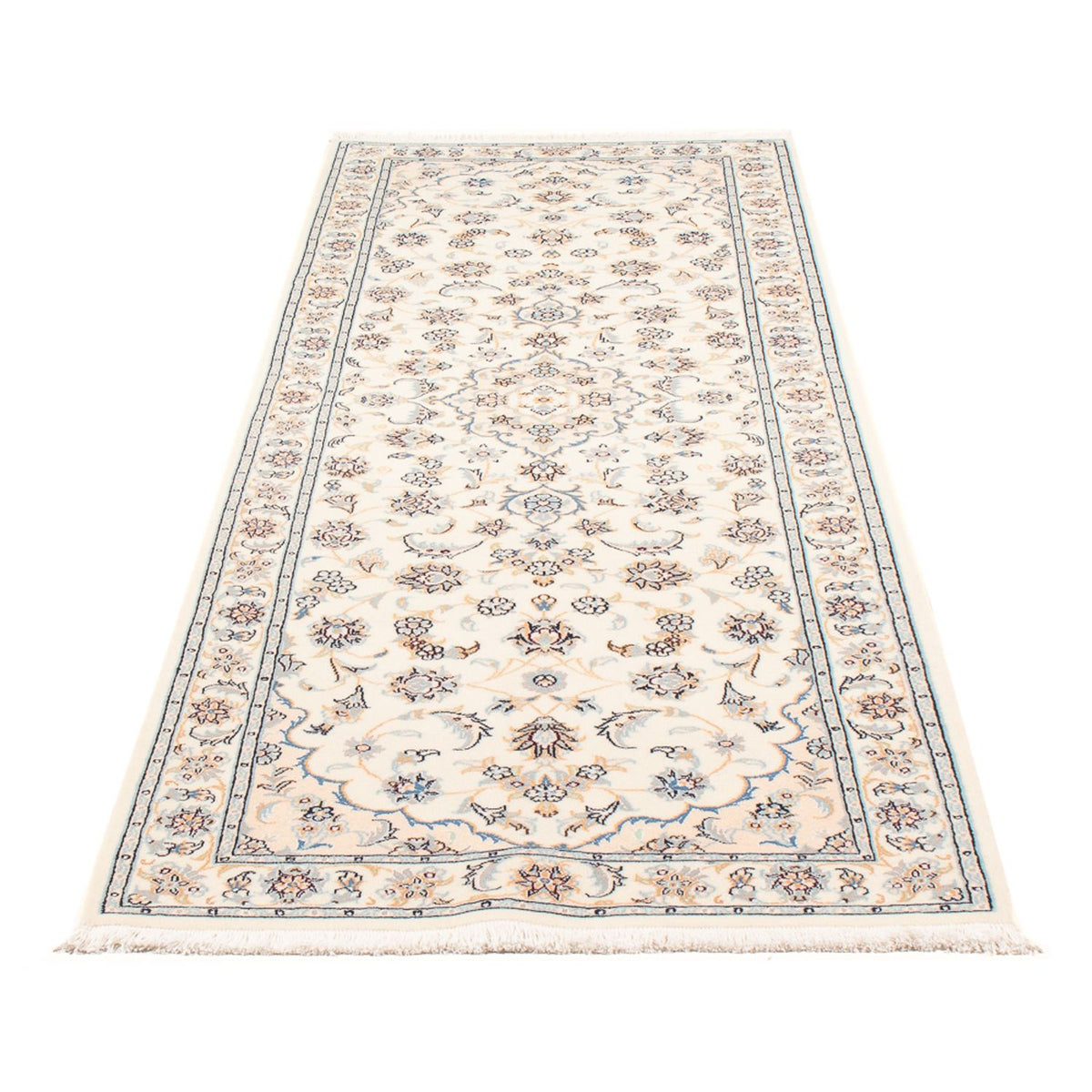 Tapis de couloir Tapis persan - Nain - Premium - 247 x 80 cm - crème