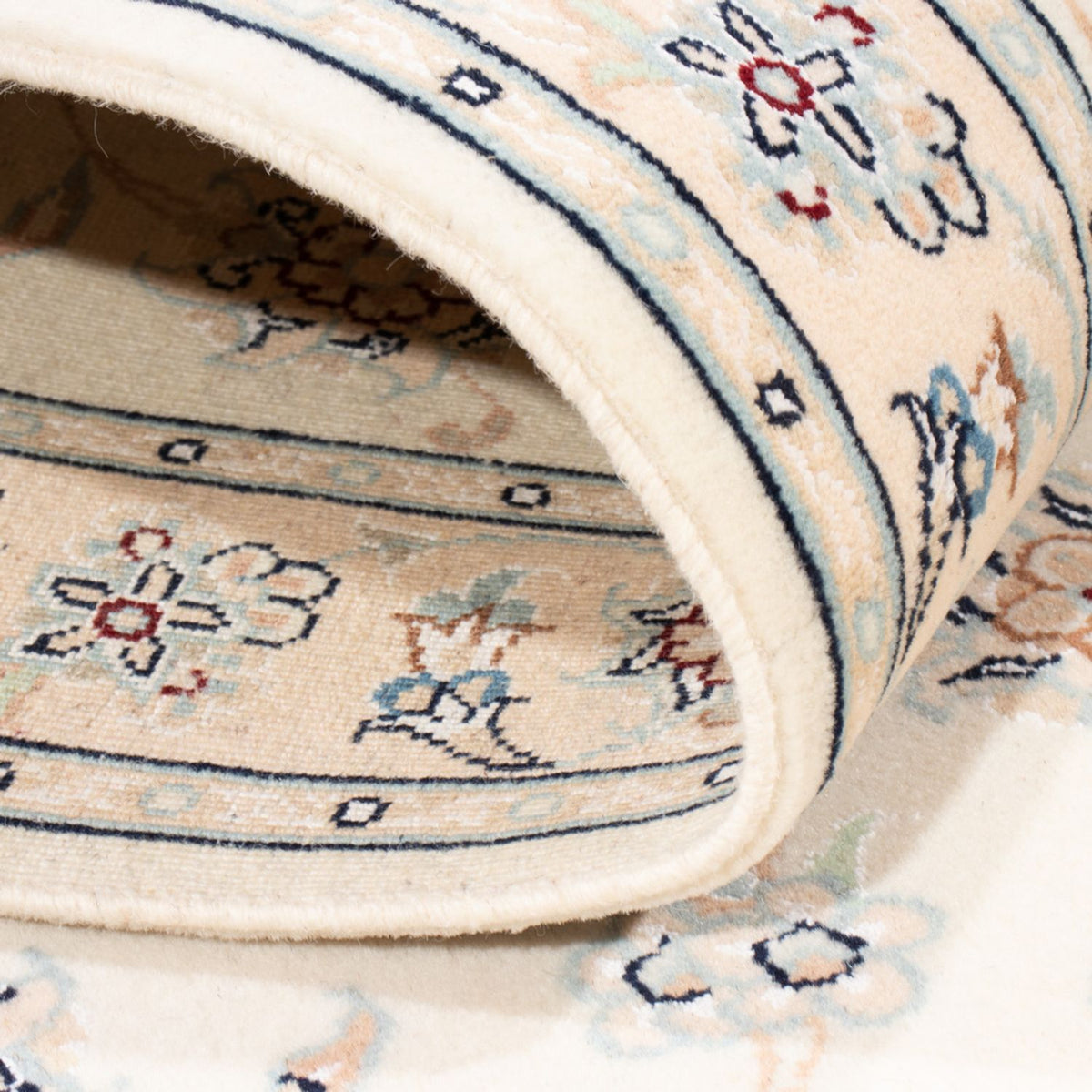 Tapis de couloir Tapis persan - Nain - Royal - 200 x 80 cm - crème