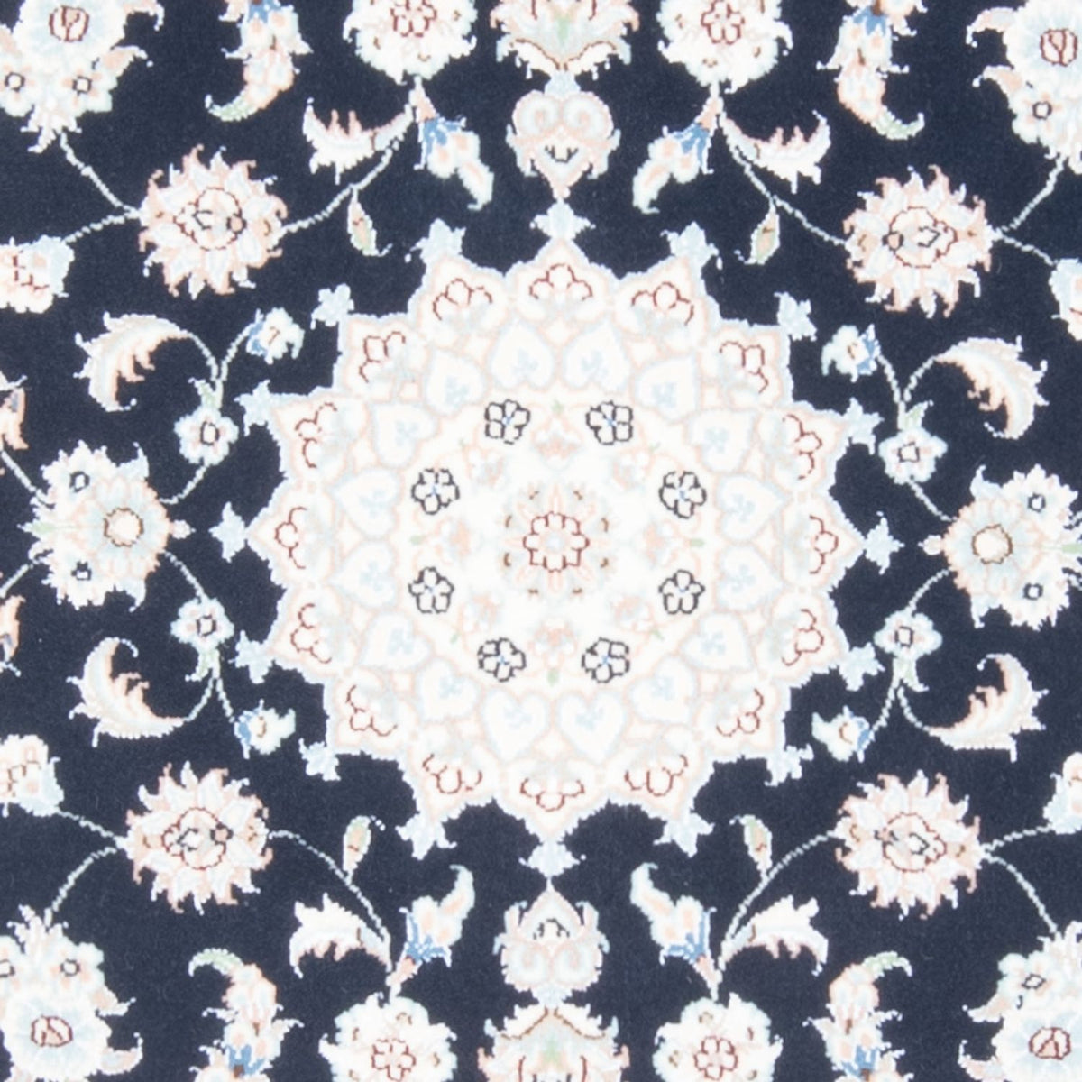 Tapis de couloir Tapis persan - Nain - Royal - 198 x 81 cm - bleu foncé