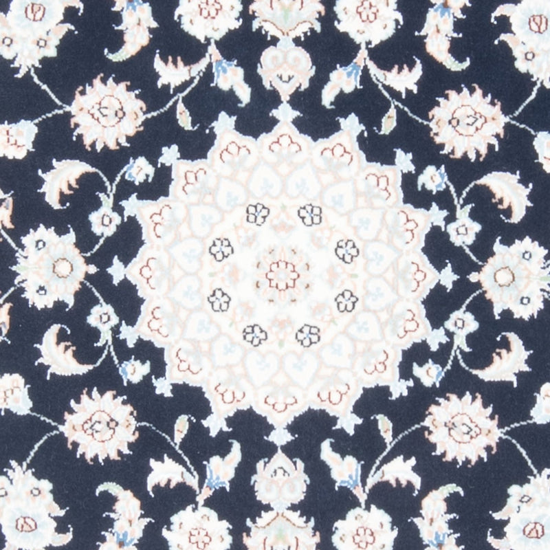 Tapis de couloir Tapis persan - Nain - Royal - 198 x 81 cm - bleu foncé