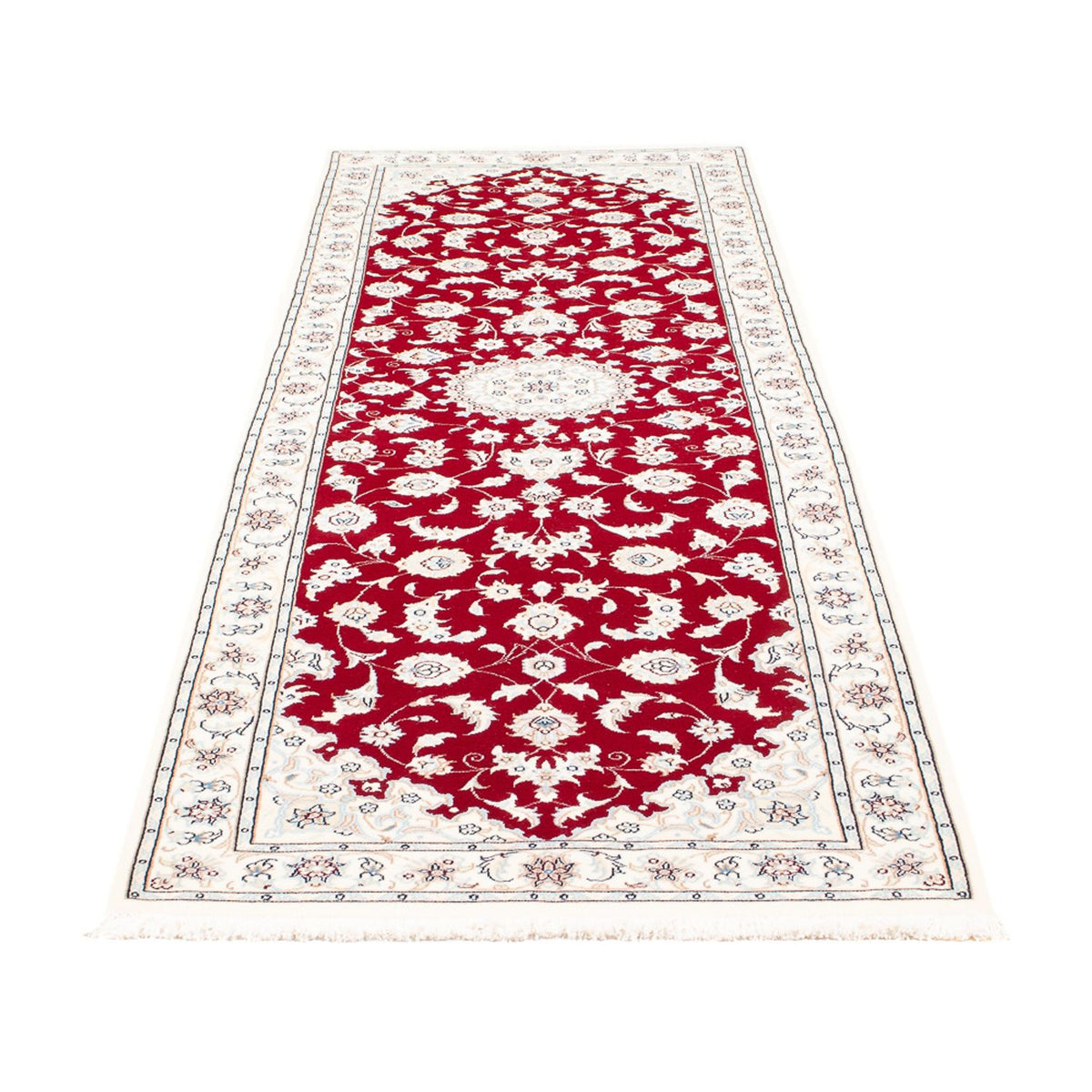Tapis de couloir Tapis persan - Nain - Premium - 243 x 81 cm - rouge