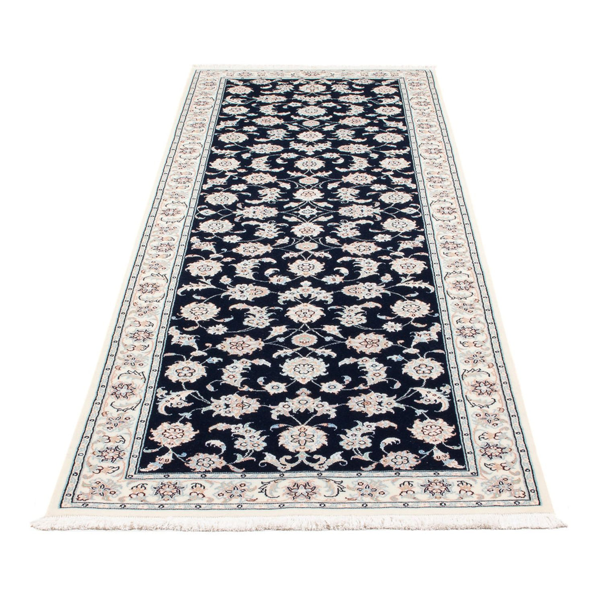 Tapis de couloir Tapis persan - Nain - Premium - 248 x 82 cm - bleu foncé