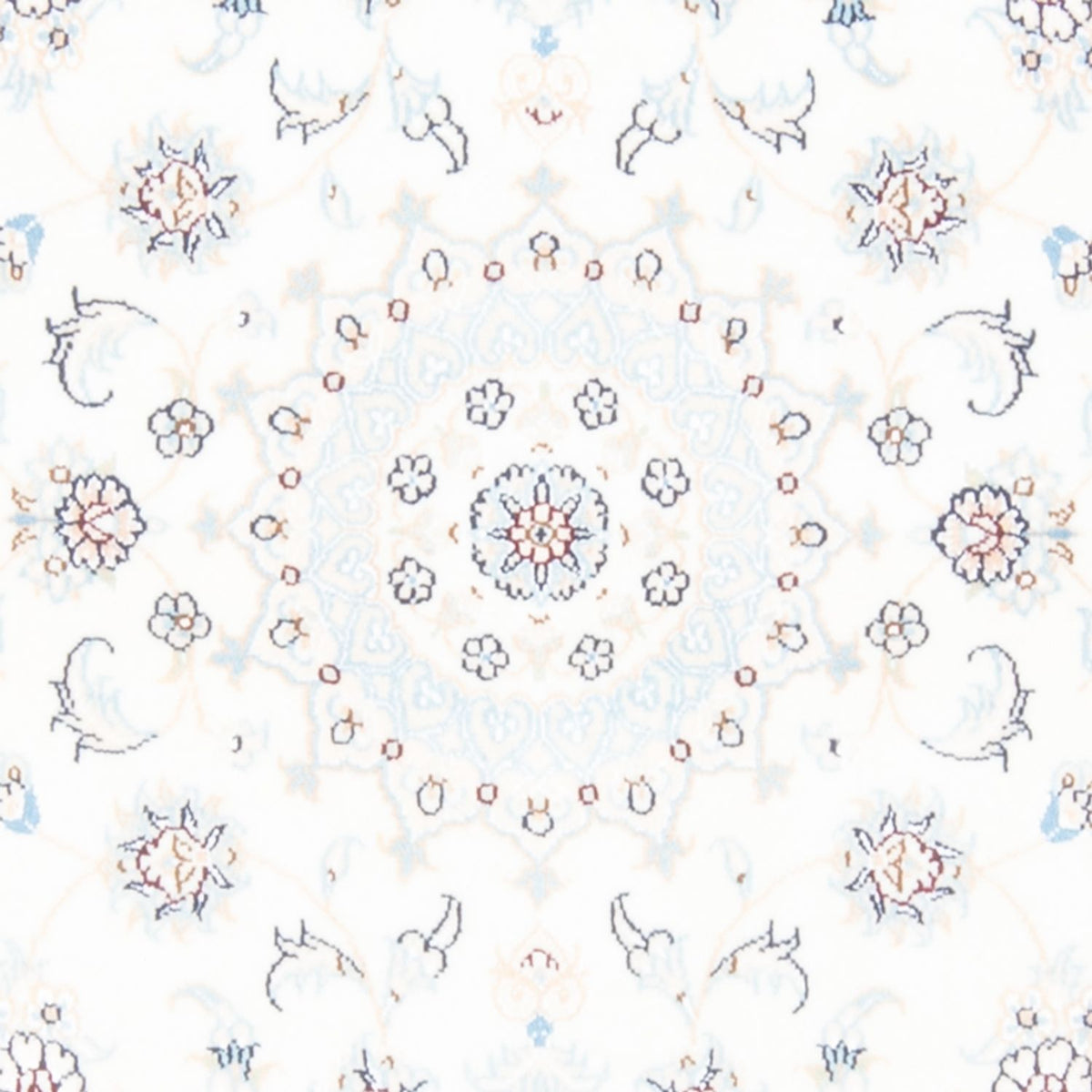 Tapis de couloir Tapis persan - Nain - Royal - 212 x 80 cm - crème