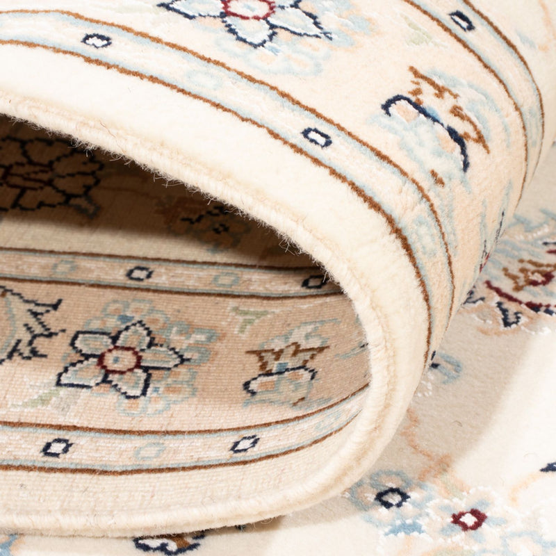 Tapis de couloir Tapis persan - Nain - Royal - 212 x 80 cm - crème