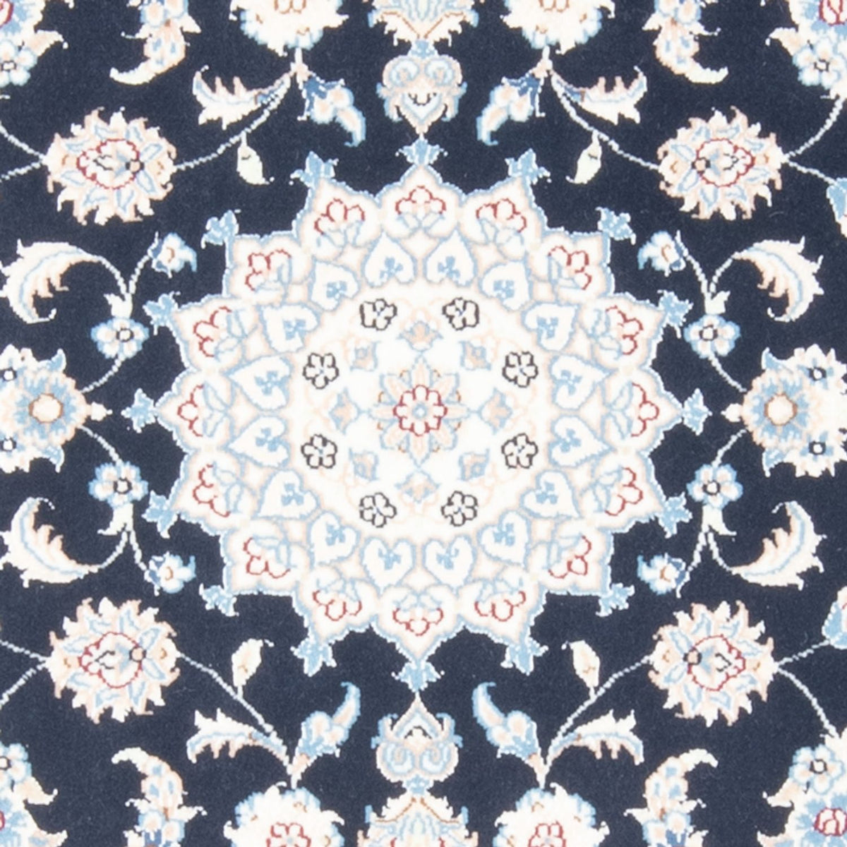 Tapis de couloir Tapis persan - Nain - Royal - 194 x 82 cm - bleu foncé