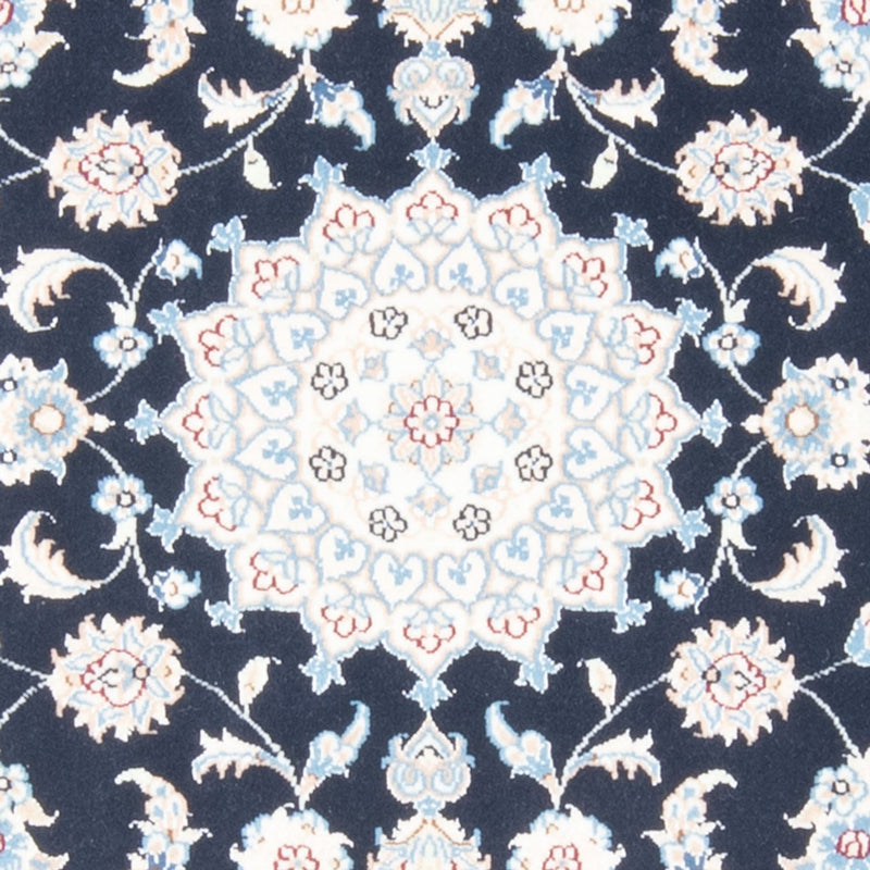 Tapis de couloir Tapis persan - Nain - Royal - 194 x 82 cm - bleu foncé