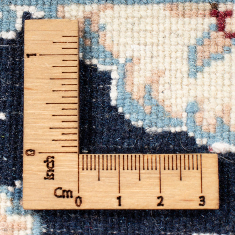 Tapis de couloir Tapis persan - Nain - Royal - 194 x 82 cm - bleu foncé