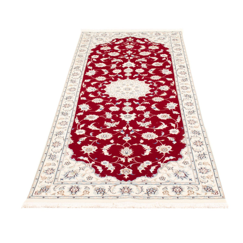 Tapis de couloir Tapis persan - Nain - Royal - 202 x 80 cm - rouge