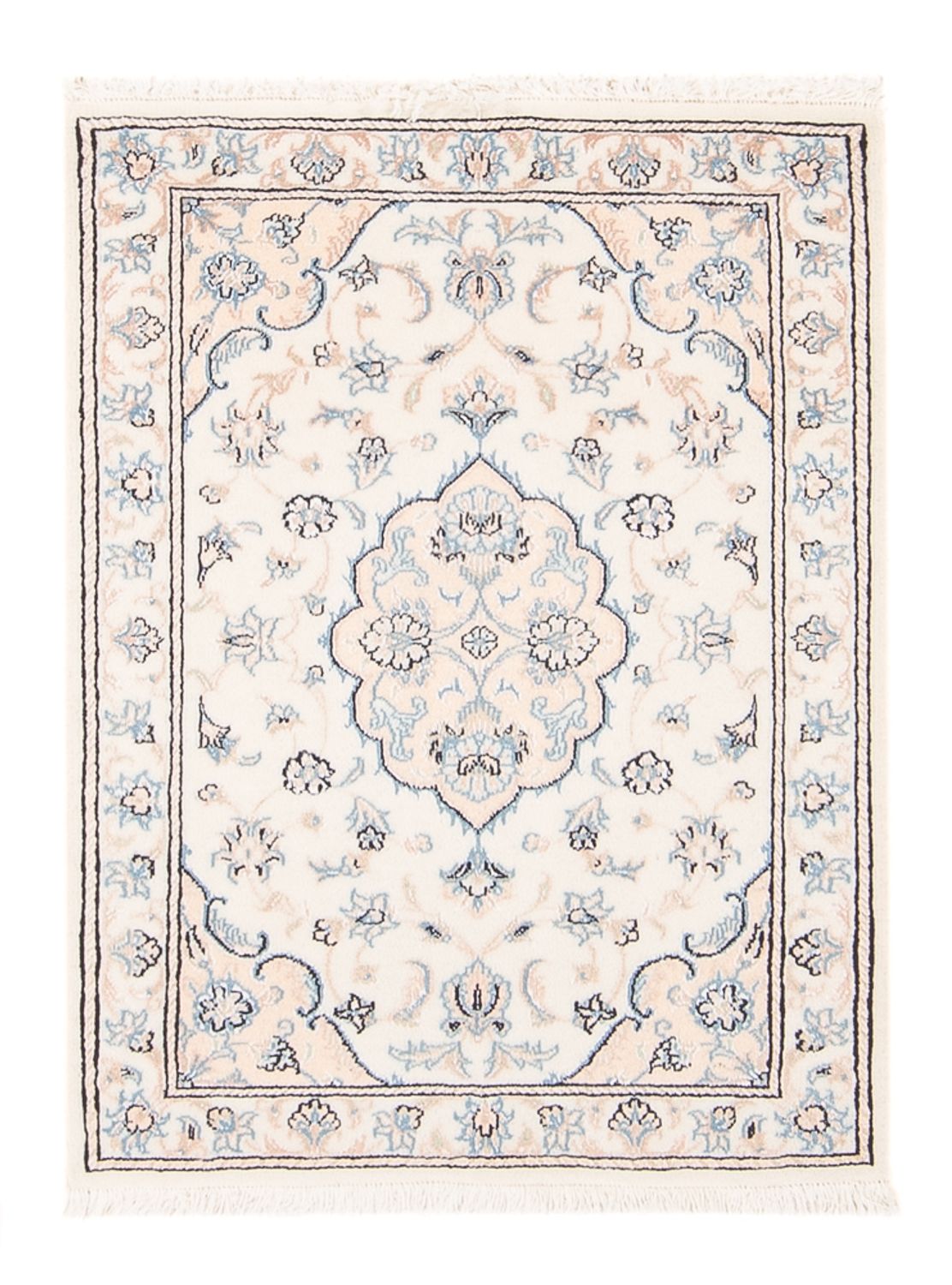 Tapis persan - Nain - 85 x 60 cm - crème