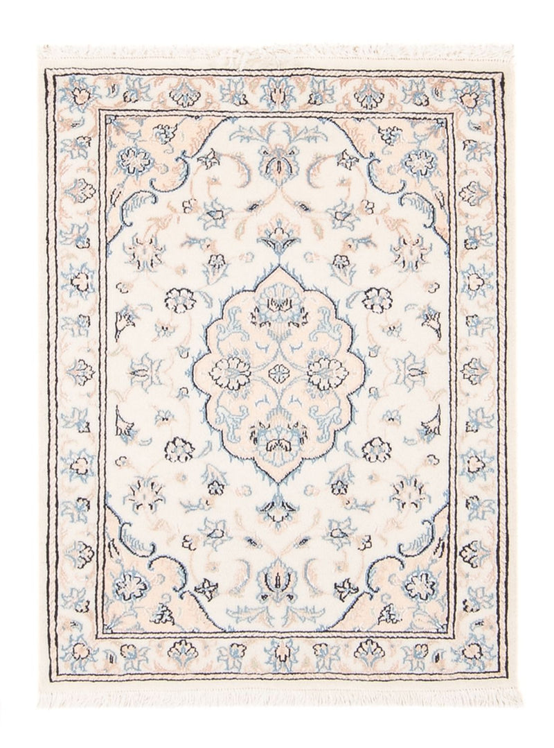 Tapis persan - Nain - 85 x 60 cm - crème