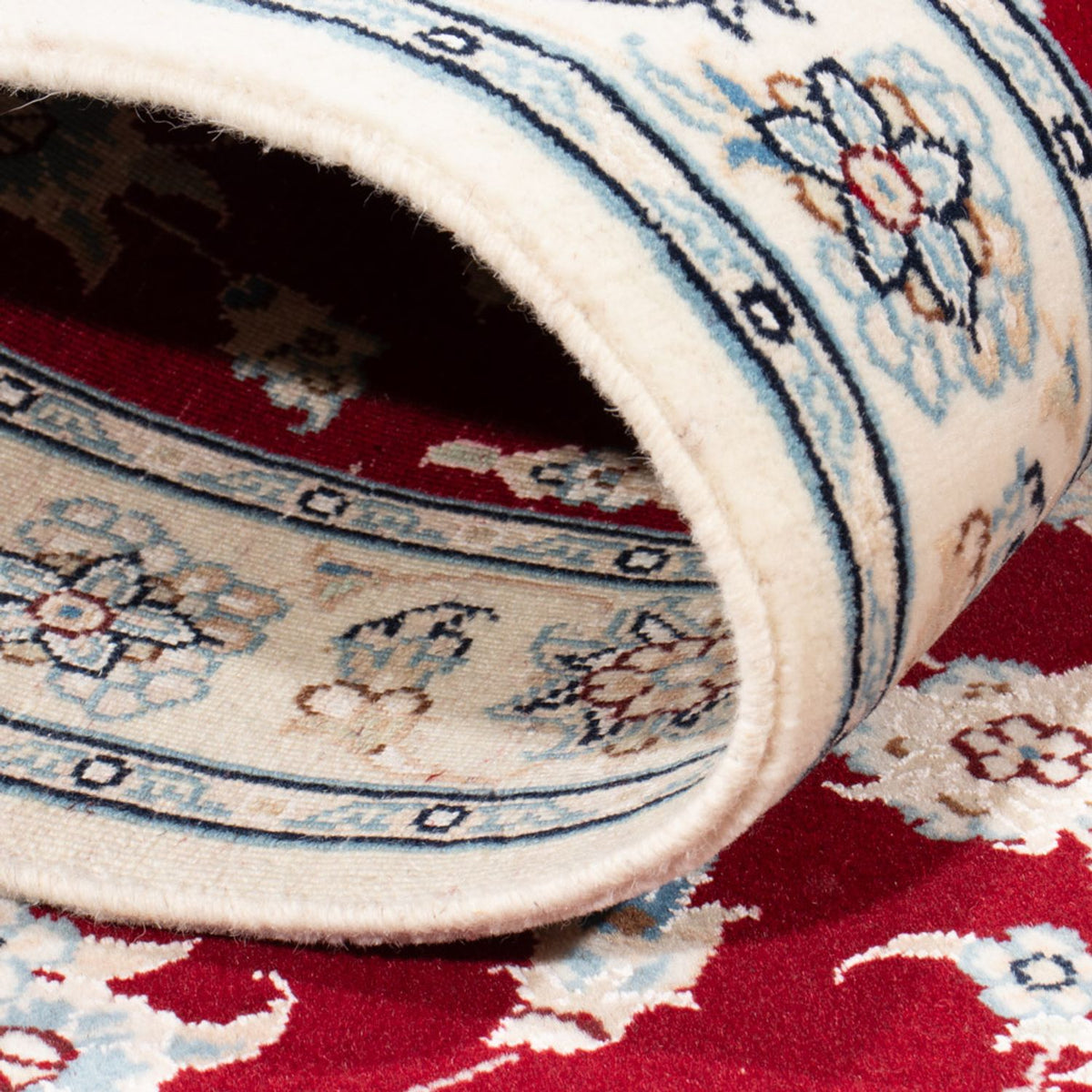 Tapis de couloir Tapis persan - Nain - Royal - 204 x 80 cm - rouge