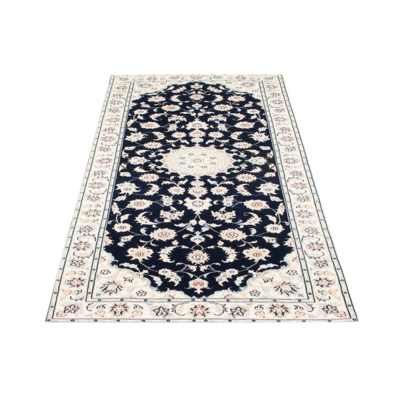 Tapis de couloir Tapis persan - Nain - Royal - 200 x 80 cm - bleu foncé
