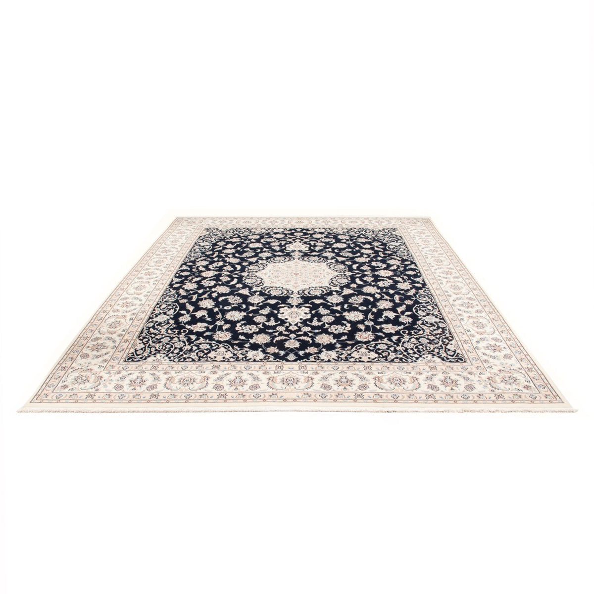 Tapis persan - Nain - Premium - 310 x 243 cm - bleu foncé