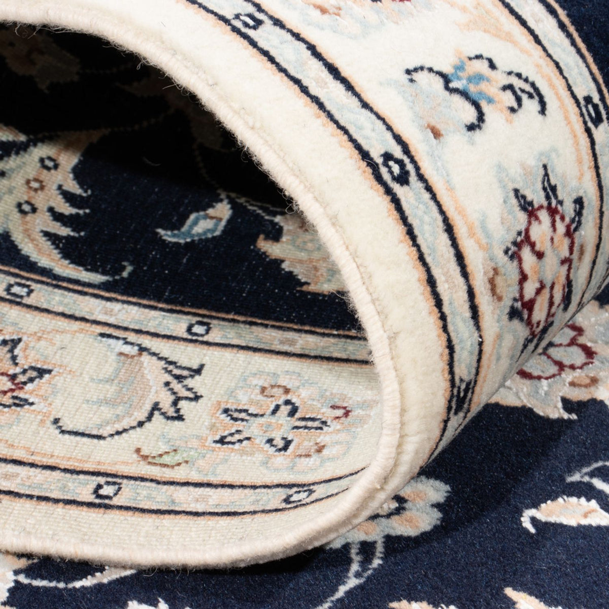 Tapis de couloir Tapis persan - Nain - Royal - 200 x 80 cm - bleu foncé