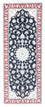 Tapis de couloir Tapis persan - Nain - Royal - 203 x 81 cm - bleu foncé