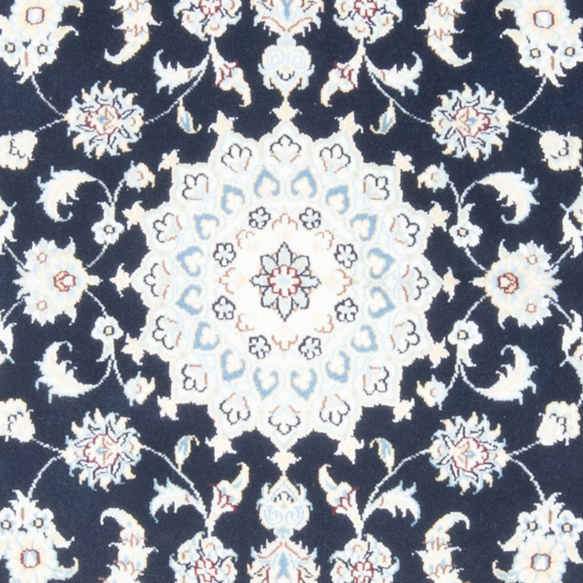 Tapis de couloir Tapis persan - Nain - Royal - 203 x 81 cm - bleu foncé