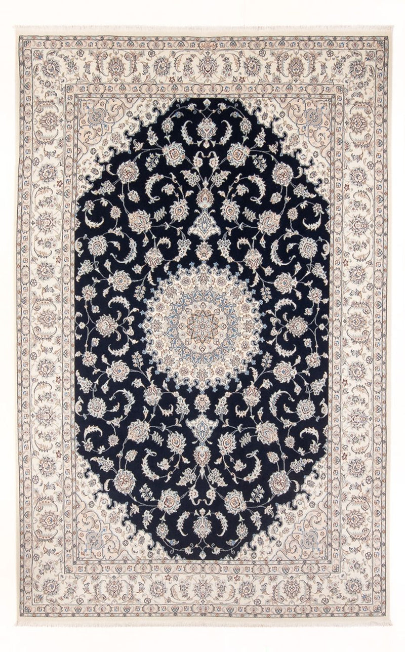 Tapis persan - Nain - Premium - 296 x 196 cm - bleu foncé