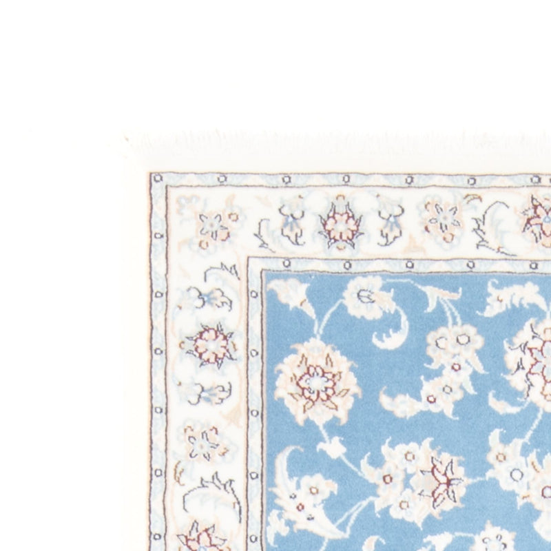 Tapis de couloir Tapis persan - Nain - Royal - 200 x 80 cm - bleu clair