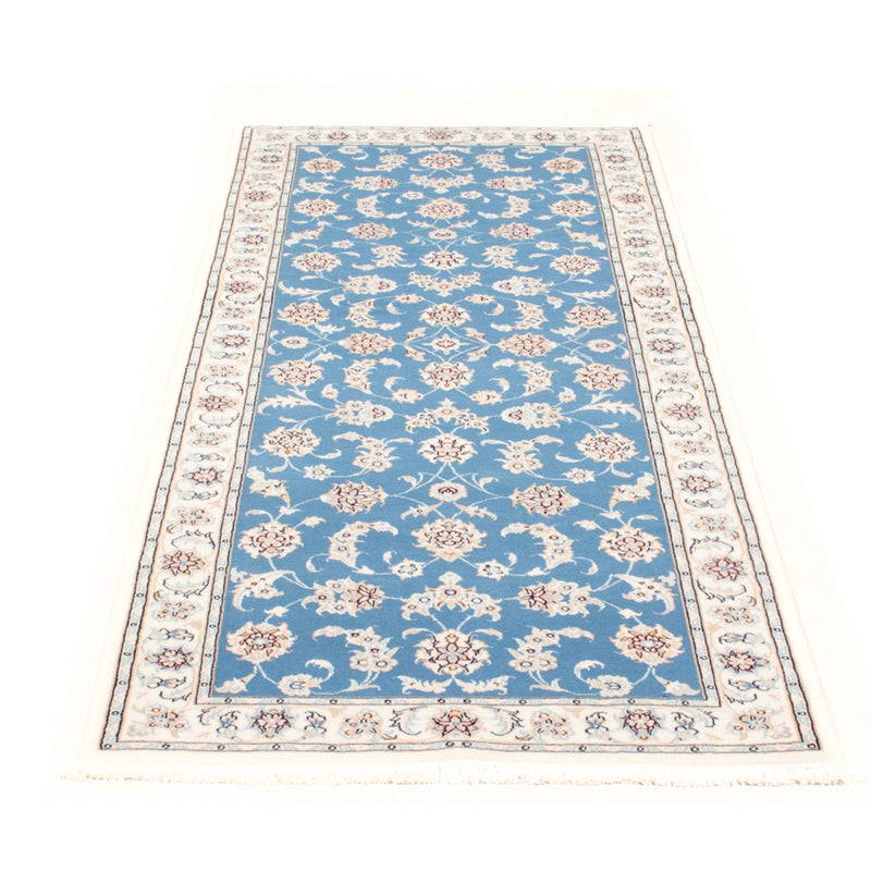 Tapis de couloir Tapis persan - Nain - Royal - 200 x 80 cm - bleu clair