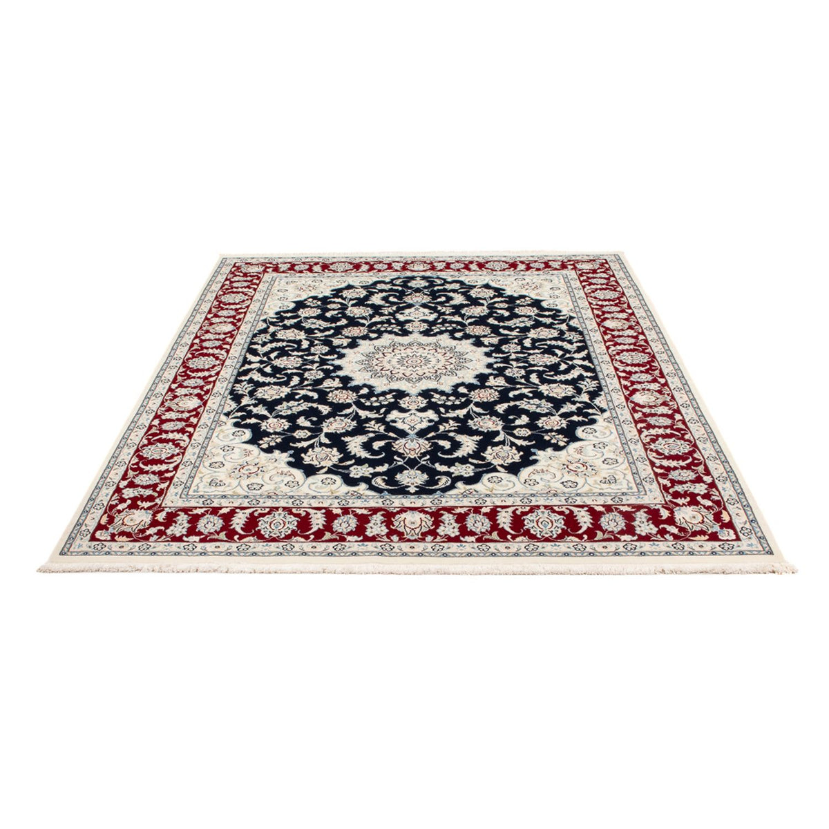 Tapis persan - Nain - Premium - 204 x 150 cm - bleu foncé