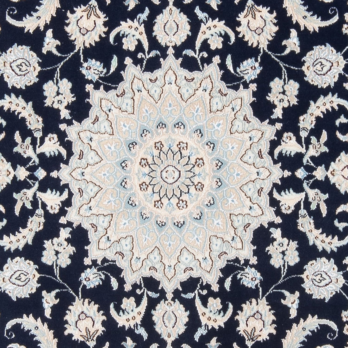 Tapis persan - Nain - Premium - 205 x 148 cm - bleu foncé