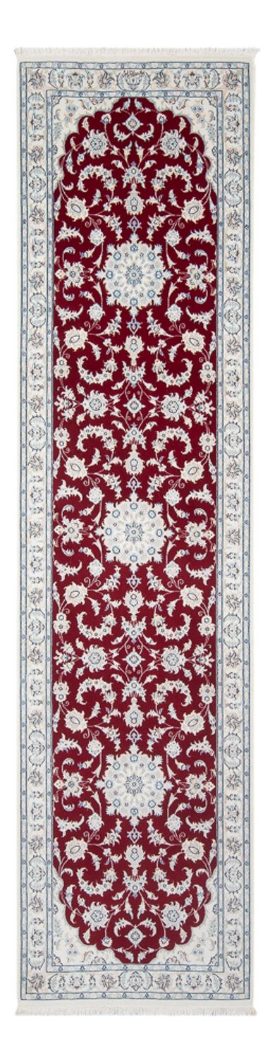Tapis de couloir Tapis persan - Nain - Premium - 295 x 81 cm - rouge