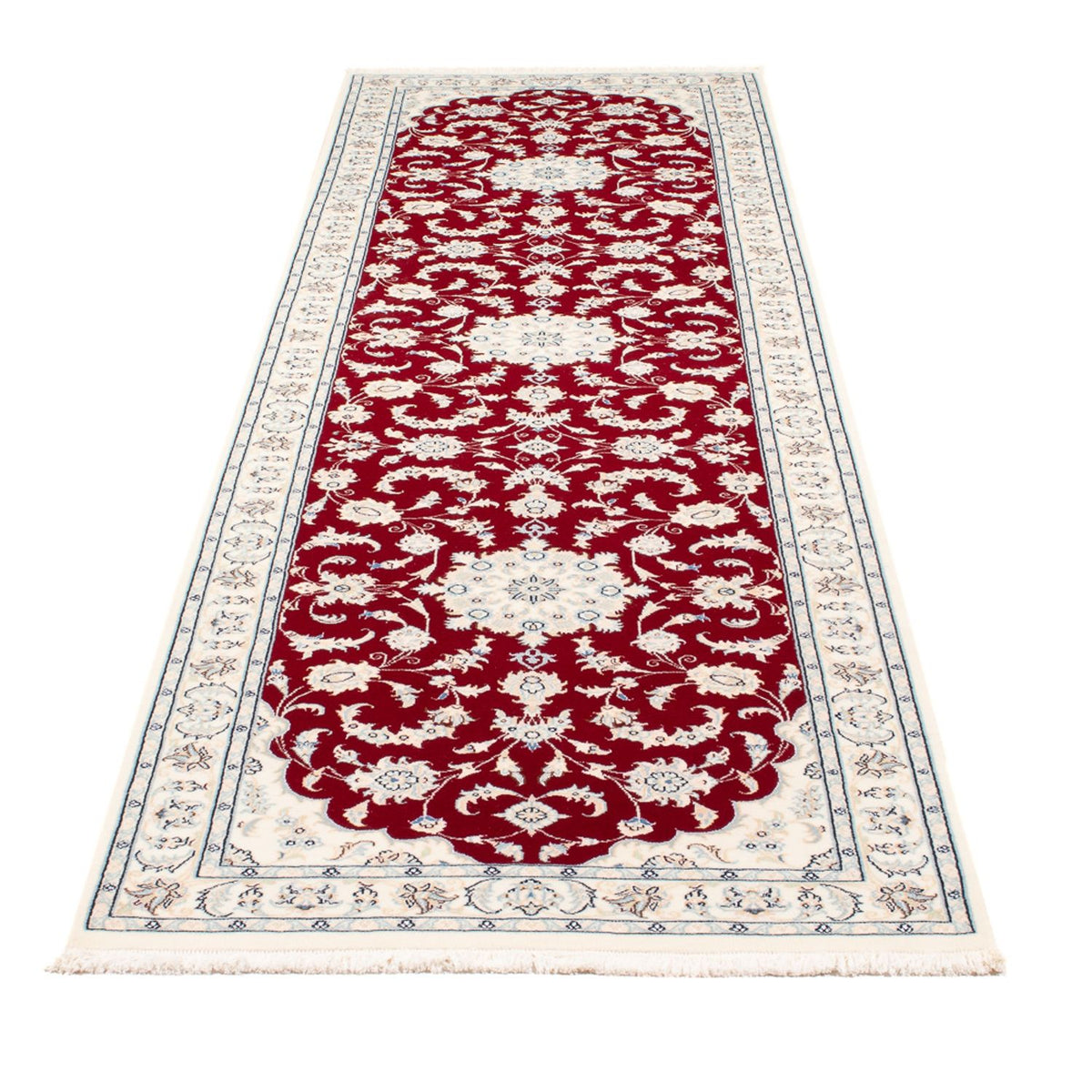 Tapis de couloir Tapis persan - Nain - Premium - 295 x 81 cm - rouge
