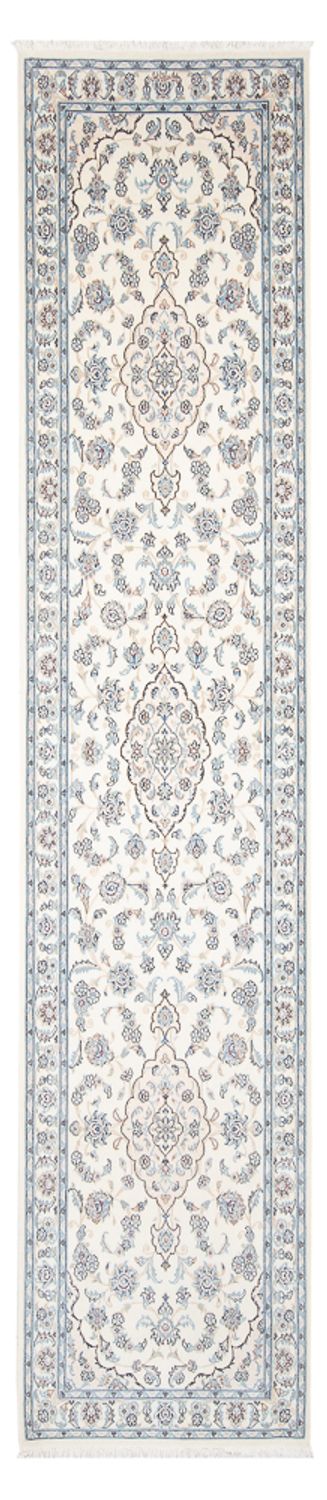 Tapis de couloir Tapis persan - Nain - Premium - 350 x 84 cm - crème
