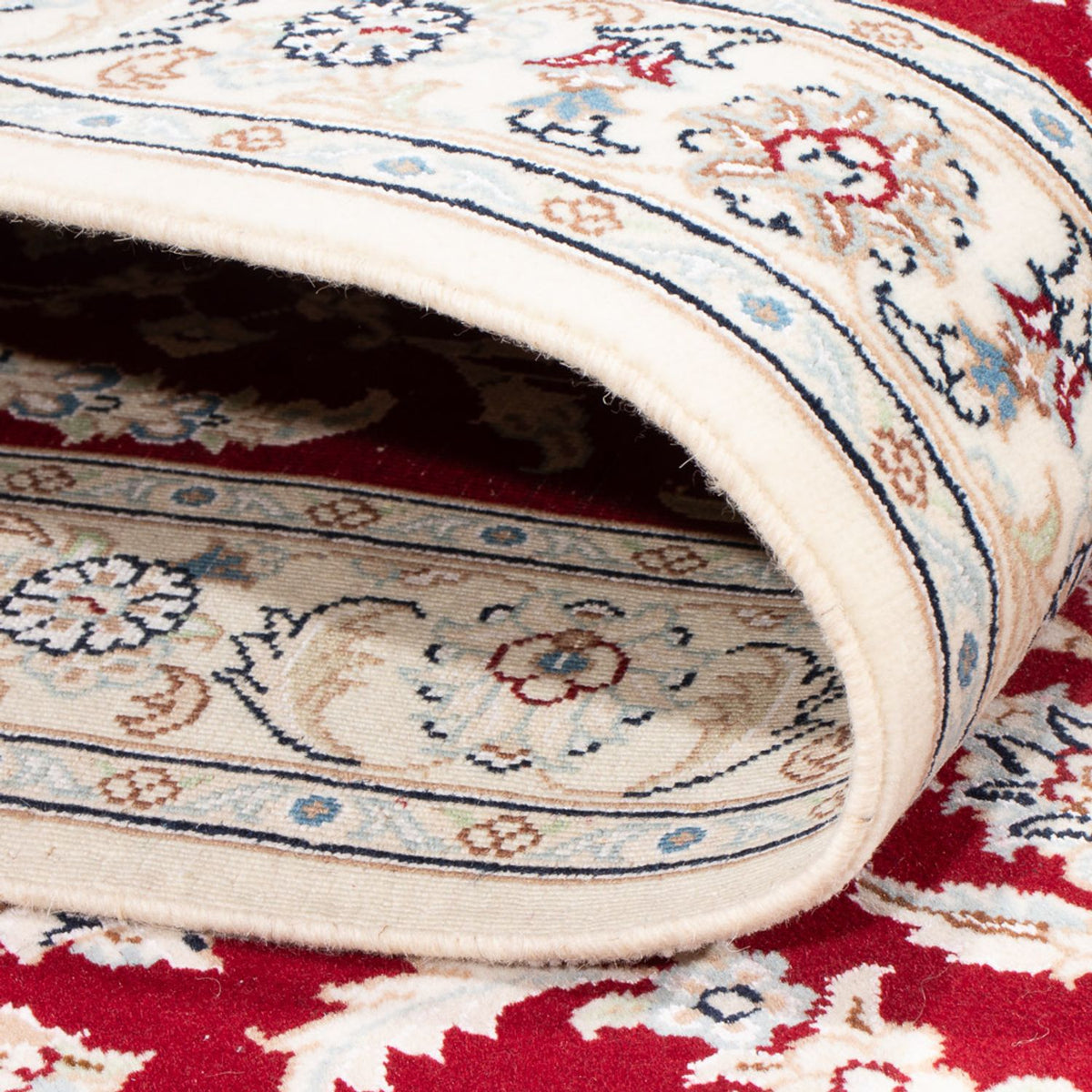 Tapis de couloir Tapis persan - Nain - Premium - 390 x 89 cm - rouge