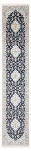 Tapis de couloir Tapis persan - Nain - Premium - 388 x 88 cm - bleu foncé