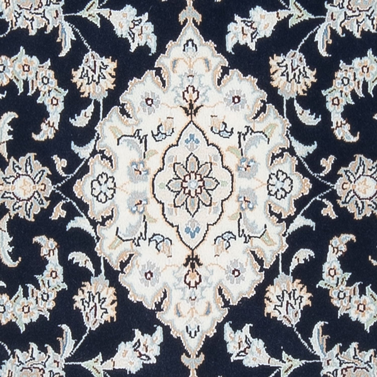 Tapis de couloir Tapis persan - Nain - Premium - 302 x 81 cm - bleu foncé