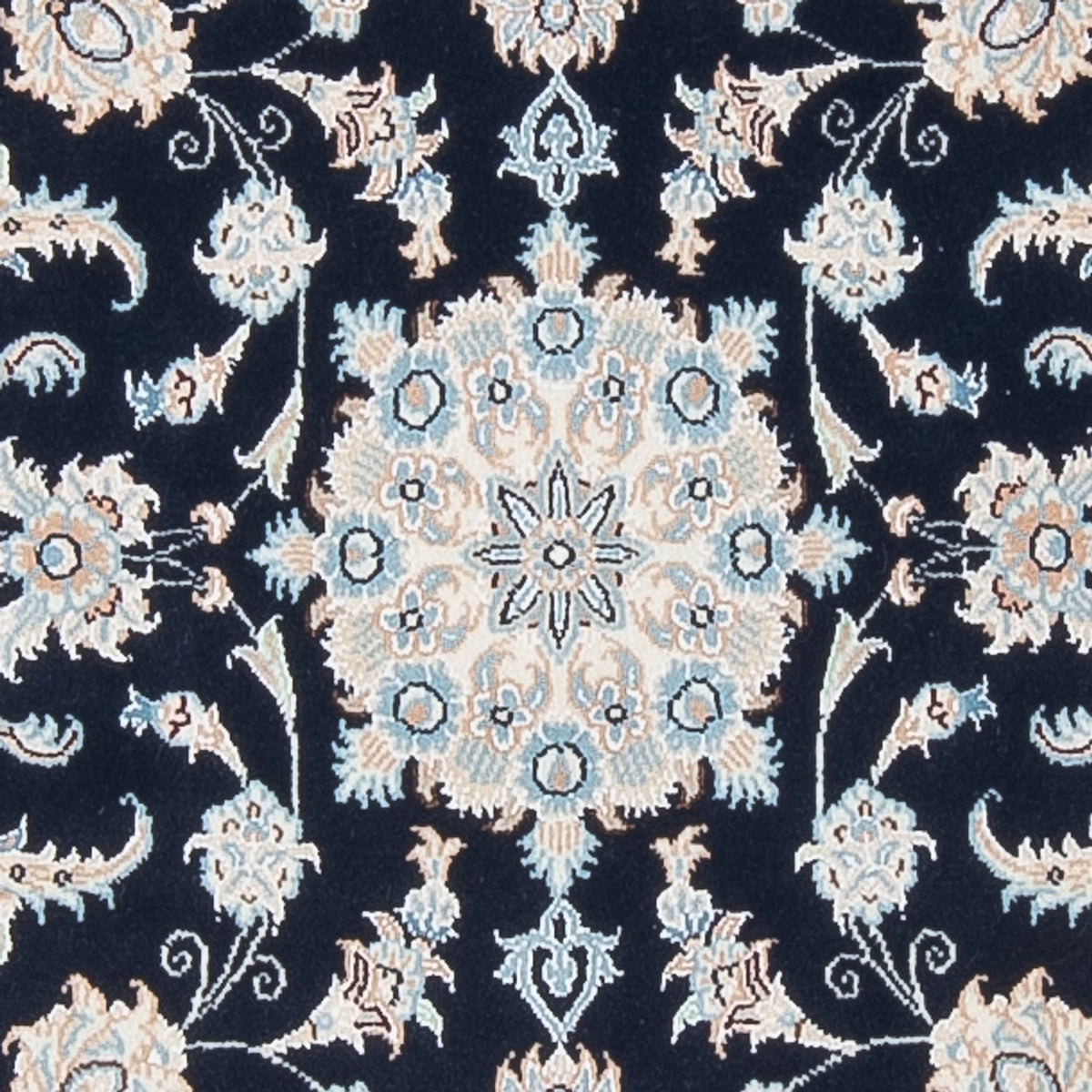 Tapis de couloir Tapis persan - Nain - Premium - 305 x 82 cm - bleu foncé