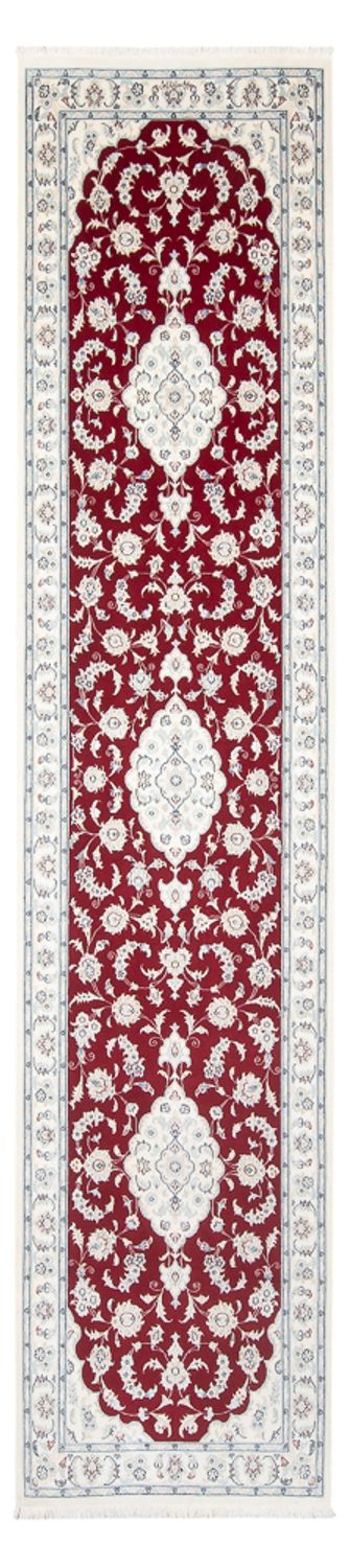 Tapis de couloir Tapis persan - Nain - Premium - 344 x 80 cm - rouge