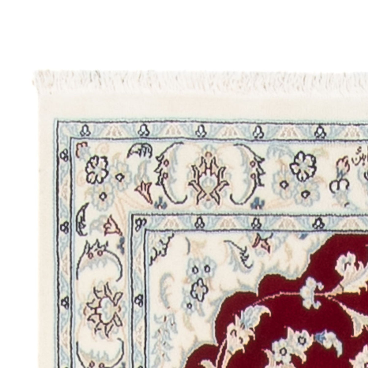 Tapis de couloir Tapis persan - Nain - Premium - 344 x 80 cm - rouge