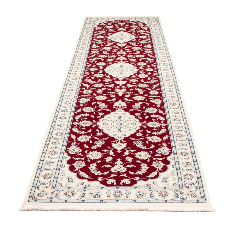 Tapis de couloir Tapis persan - Nain - Premium - 344 x 80 cm - rouge