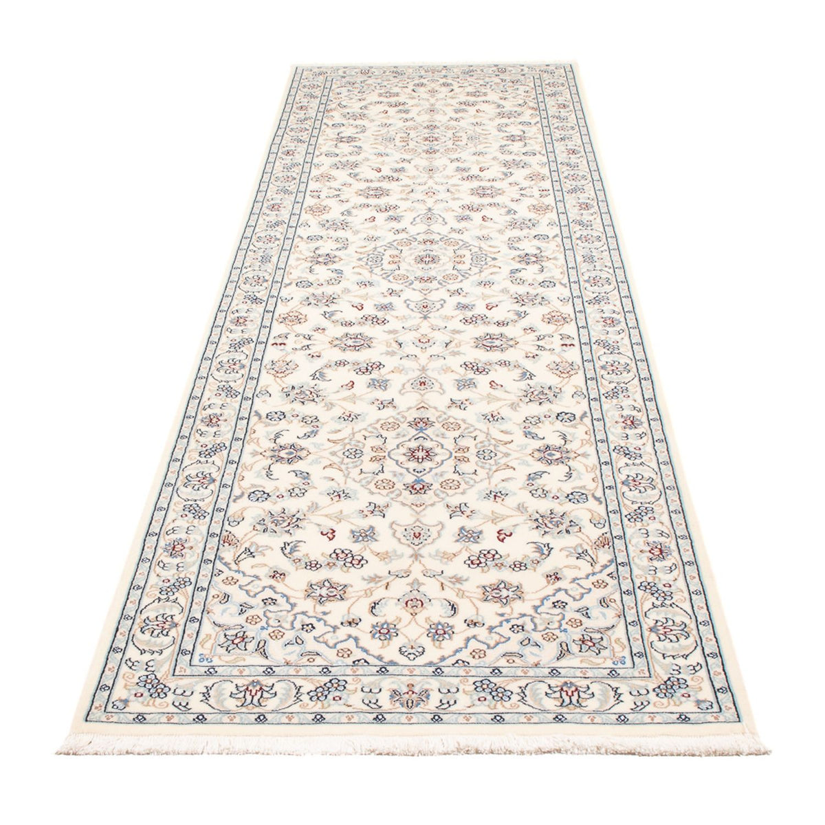 Tapis de couloir Tapis persan - Nain - Premium - 303 x 81 cm - crème