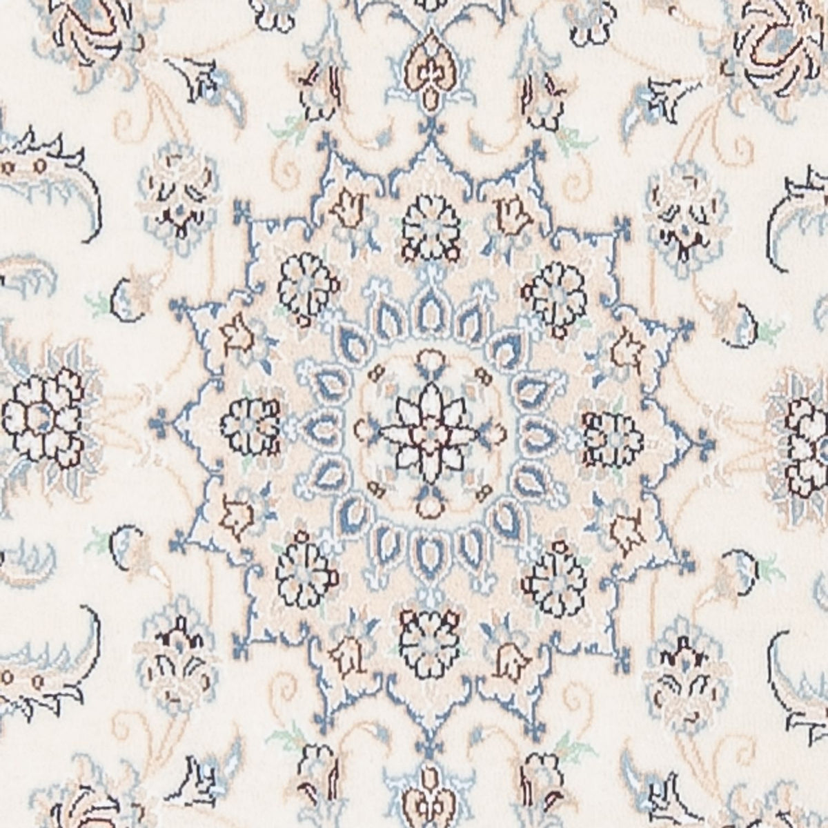 Tapis de couloir Tapis persan - Nain - Premium - 306 x 90 cm - crème