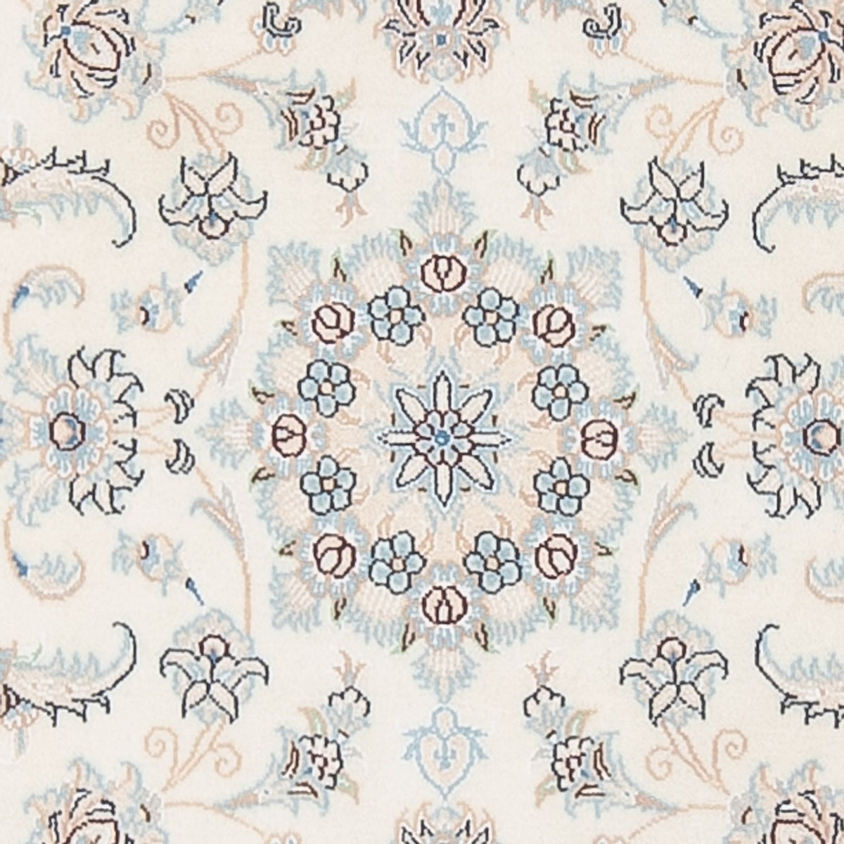 Tapis de couloir Tapis persan - Nain - Premium - 309 x 80 cm - crème