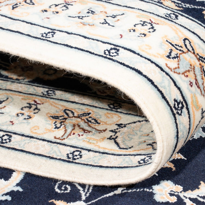 Tapis de couloir Tapis persan - Nain - Premium - 302 x 83 cm - bleu foncé