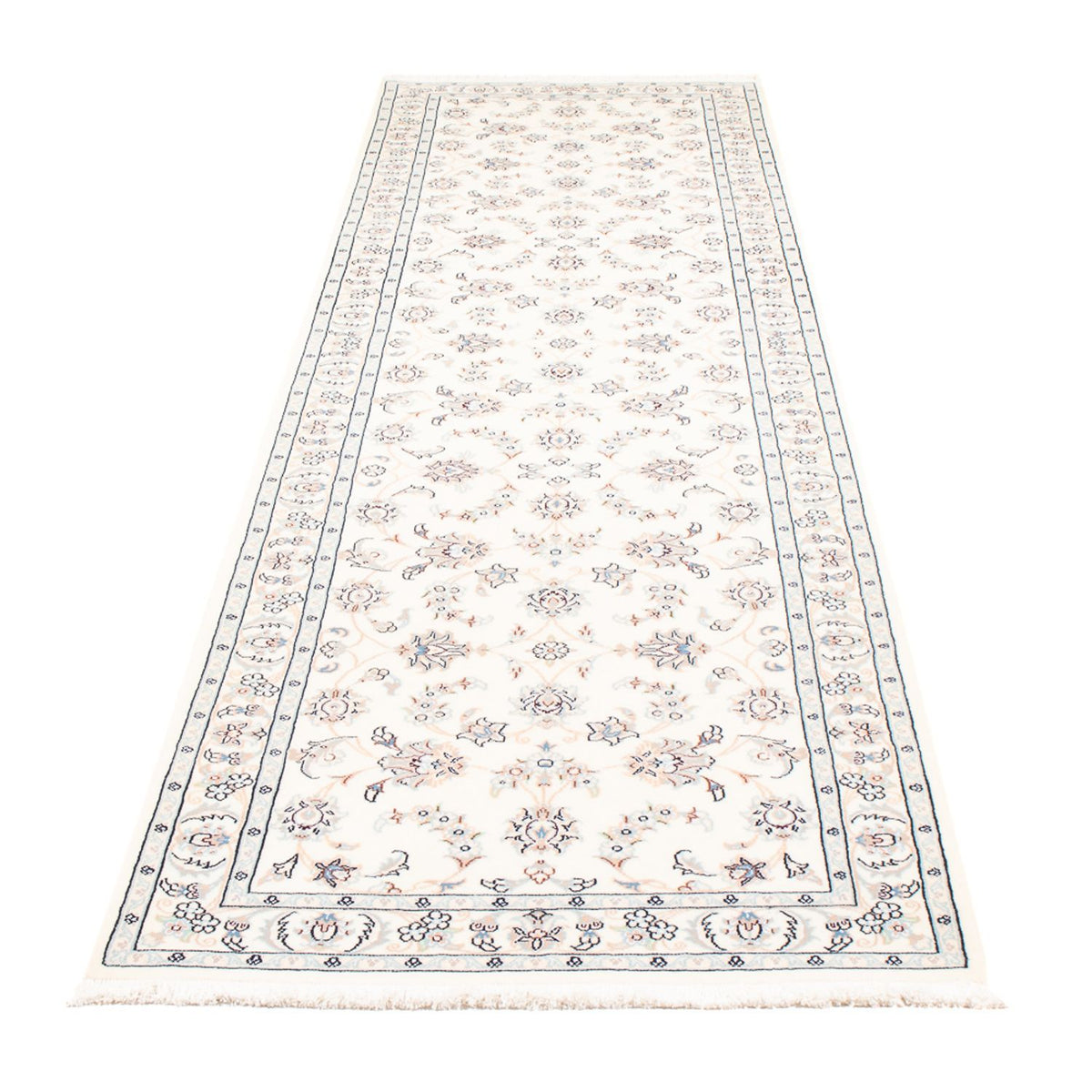 Tapis de couloir Tapis persan - Nain - Premium - 314 x 81 cm - crème