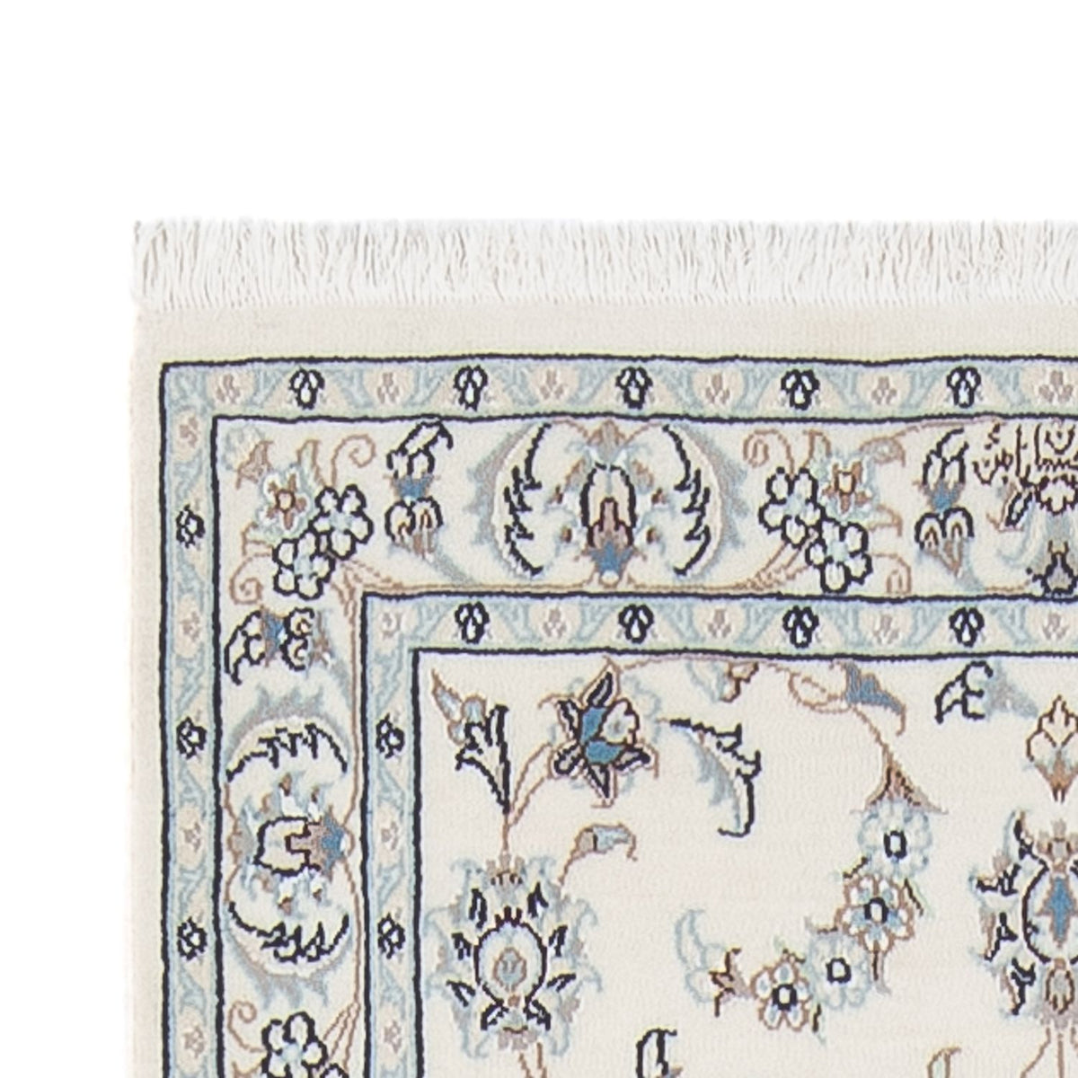 Tapis de couloir Tapis persan - Nain - Premium - 301 x 84 cm - crème
