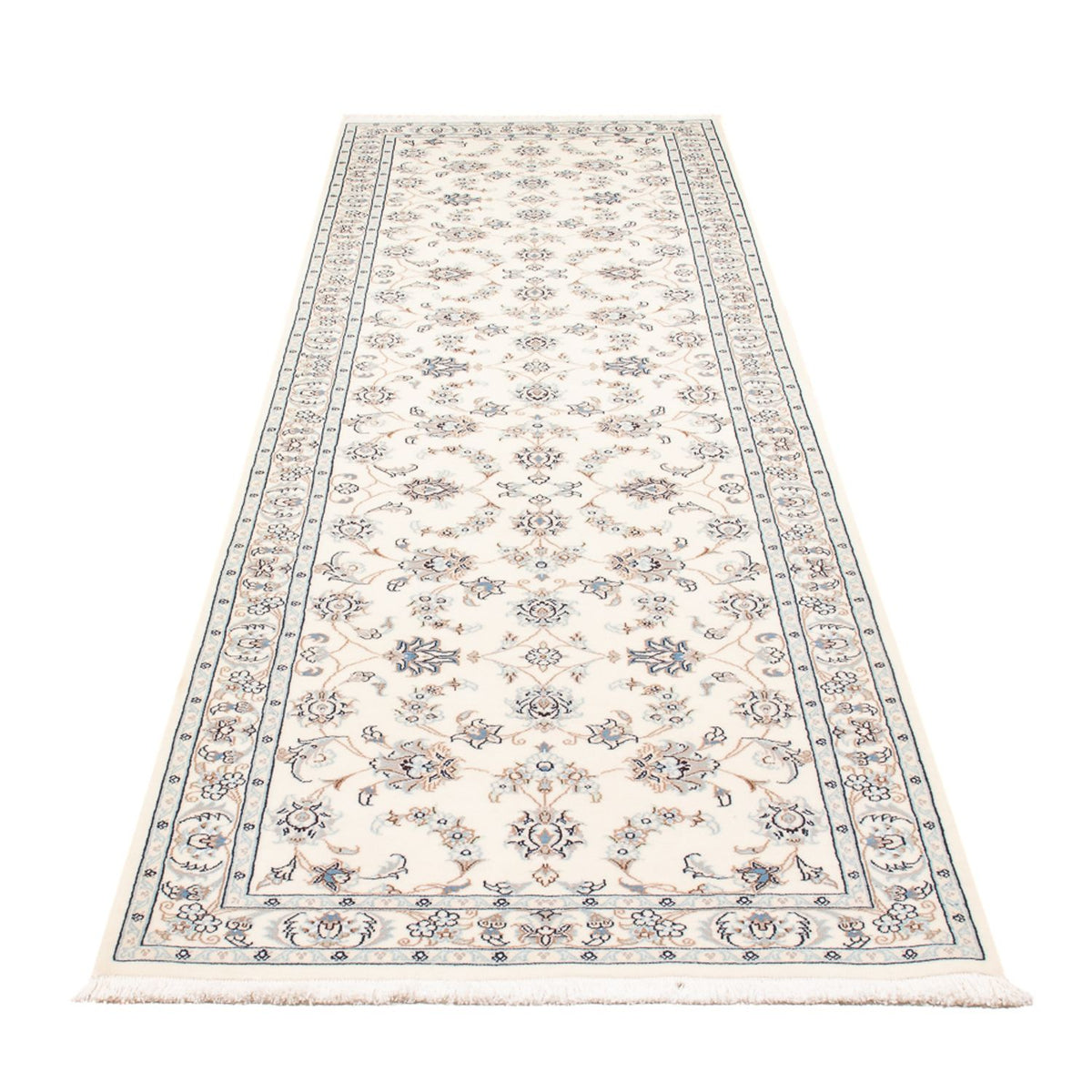 Tapis de couloir Tapis persan - Nain - Premium - 301 x 84 cm - crème