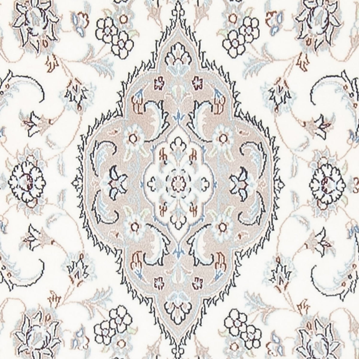 Tapis de couloir Tapis persan - Nain - Premium - 410 x 90 cm - crème