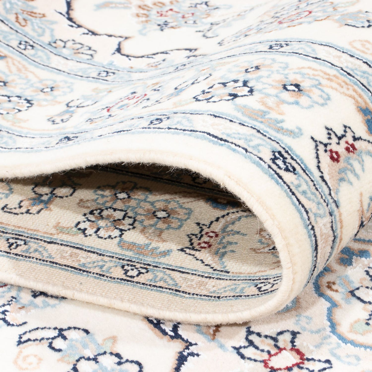 Tapis de couloir Tapis persan - Nain - Premium - 346 x 84 cm - crème