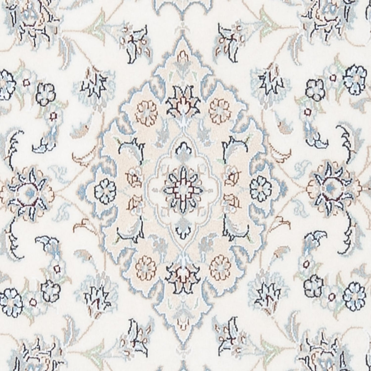 Tapis de couloir Tapis persan - Nain - Premium - 315 x 80 cm - crème